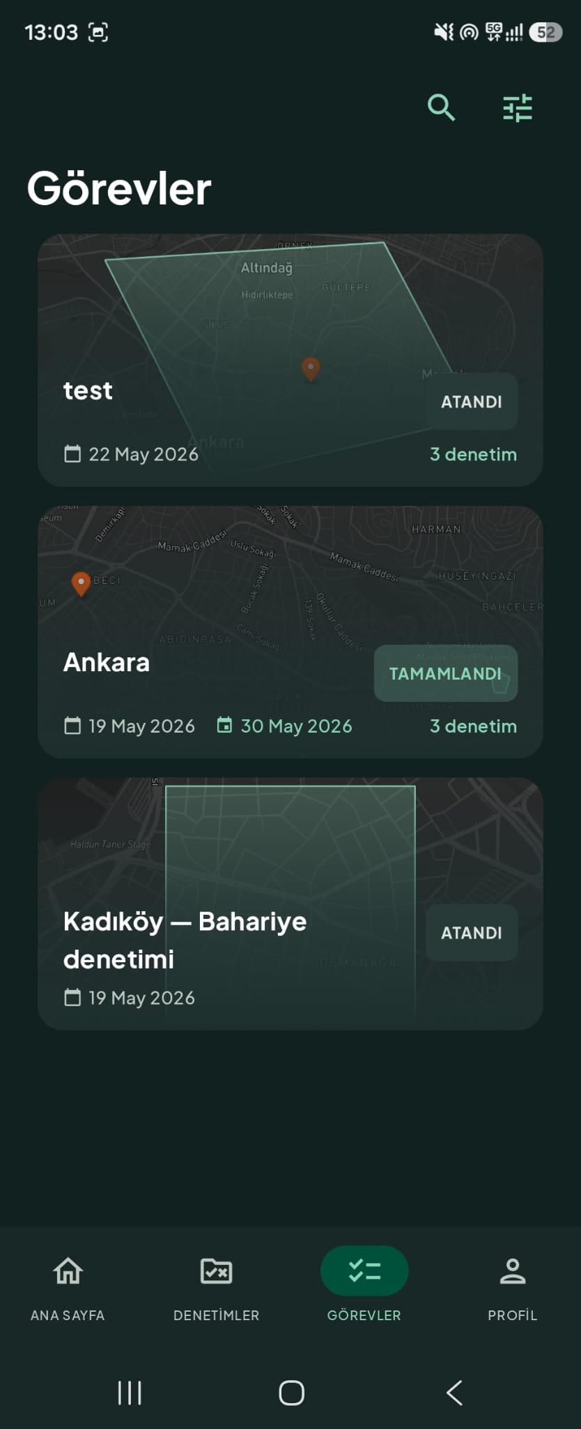 Görevler