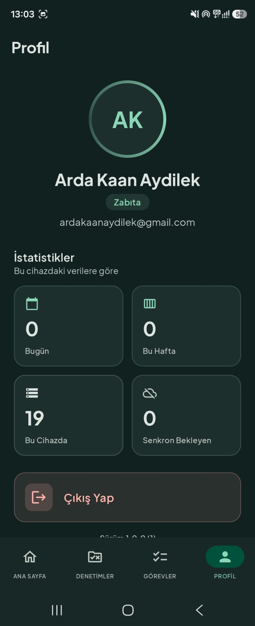 Profil — istatistikler